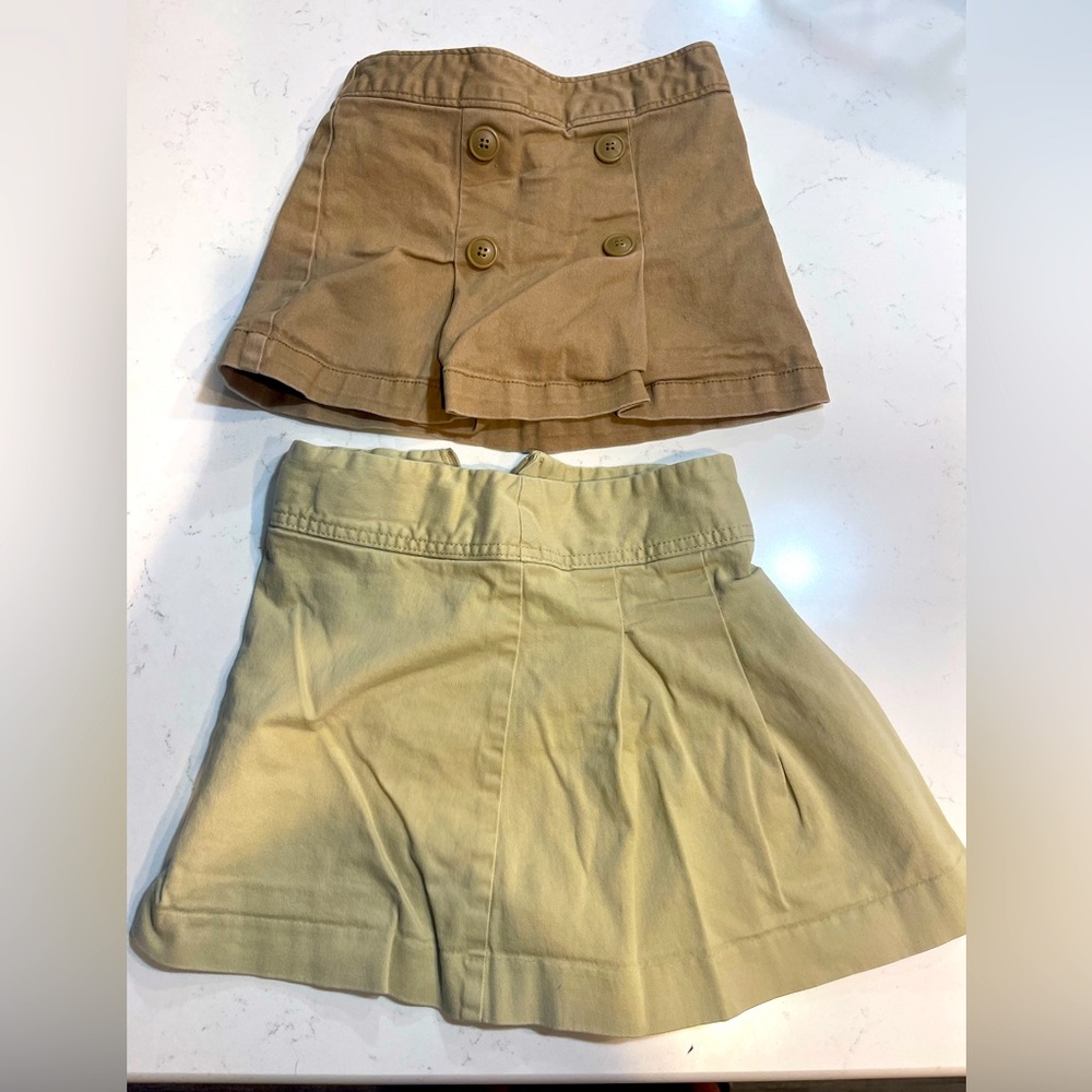Girls school uniform khaki skort bundle